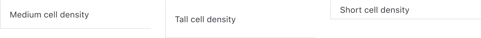 Table cell density